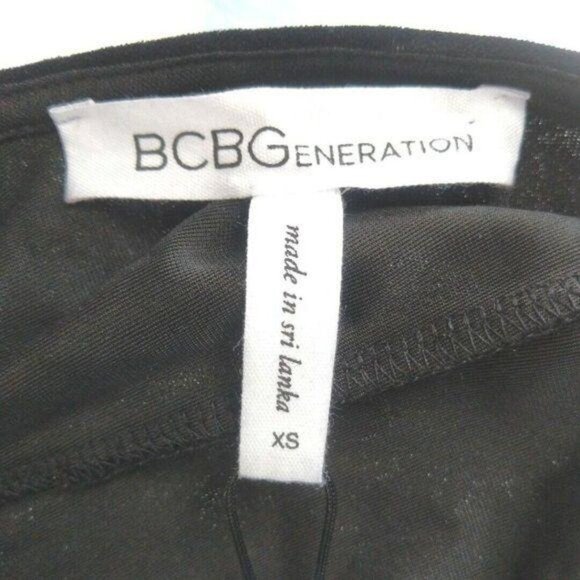 BCBGeneration Velvet Top Womens XS Black Fairy Grunge Goth Witchy Deep V - Picture 7 of 8